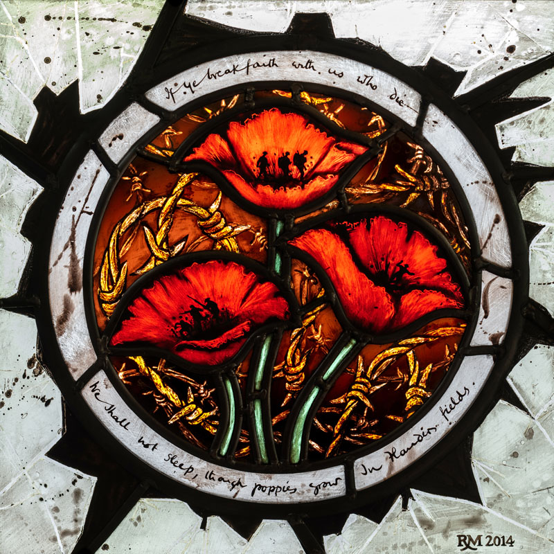 Stained Glass Poppy
